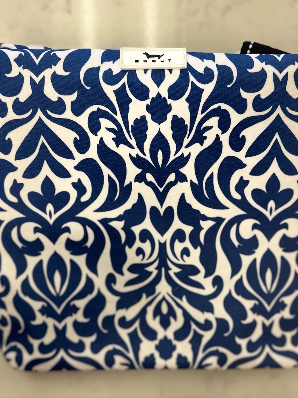 SCOUT Classic Navy & White Damask Tote - Picture 6 of 7